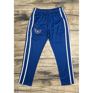 Washington Capitals Workout Striped Pants NHL Men's Small Striped Taper Calhoun.